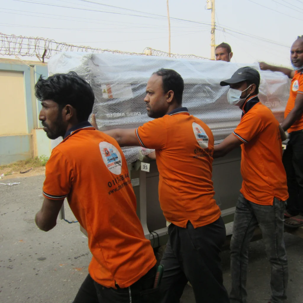 Advance Movers team with packed furniture